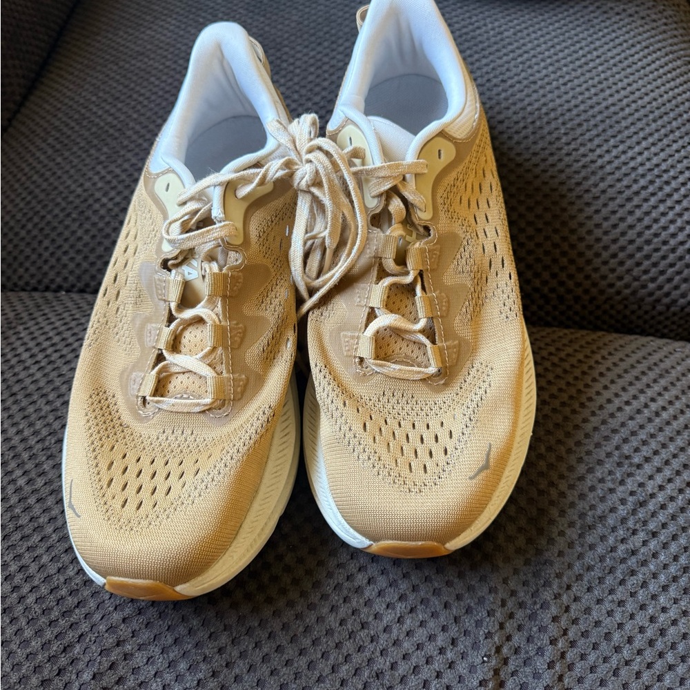 Men Hoka One One Beige Sneakers
